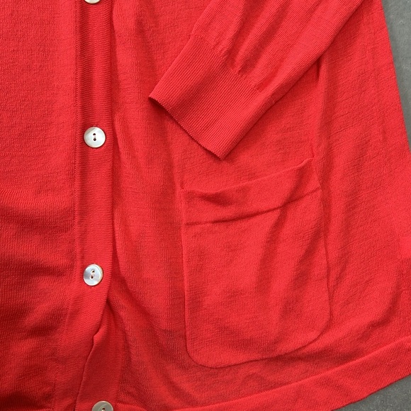 Gap knit long line button down cardigan in Coral Sz. Medium New with tags - Picture 3 of 8